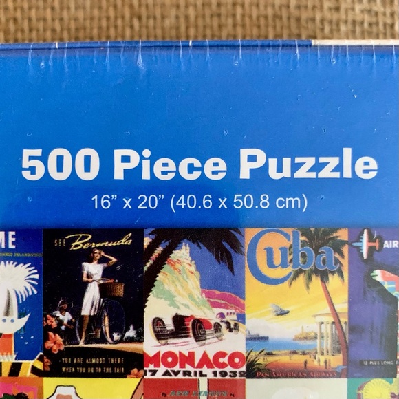 RE-MARKS Retro Travel Poster Puzzle from Barnes and Nobles 500 Pieces NIB Sealed - Picture 4 of 8